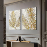 Toile - Gold Wheat Leaf